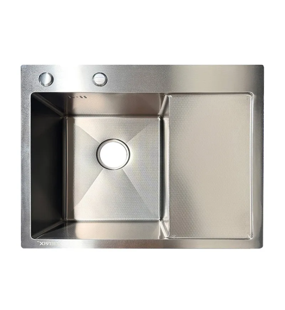 Мойка из нержавеющей стали ZERIX ZH5850L DECOR SS COLOR (3.0/0.8) (цвет нержавейка) (ZX6186)