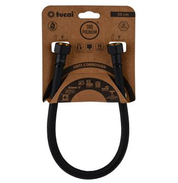 Шланг водяной TUCAI TAQ PREMIUM GRIF 1/2″x1/2″ BВ 0,5м.АНТИКОР. ACB HG-1212-500 (Черный Мат) 209970