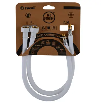 Шланг для смесителя TUCAI TAQ PREMIUM GRIF М10х1/2″ 0,4м. АНТИКОР. AСB ПАРА (Белый Мат) 209966