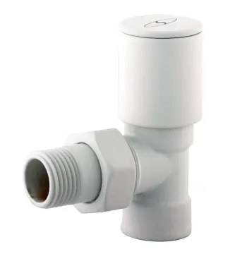 Кран вентильний кутовий з американкою SOLOMON 1/2″ WHITE 1845