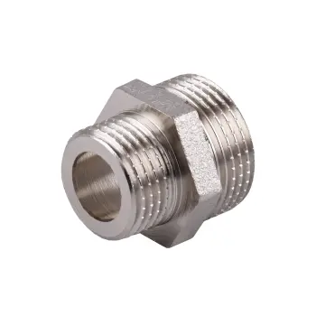 Ниппель редукционный 3/4″х1/2″НН никелированный под прокладку NN432G OPTIMUM
