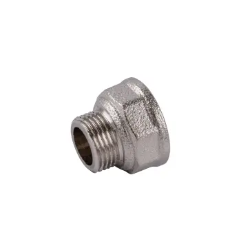 Переходник редукционный 1/2″х3/8″ВН никелированный восьмигранный NK323O OPTIMUM