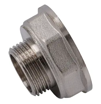 Переходник редукционный 1 1/2″х1″ВН никелированный восьмигранный NK753O OPTIMUM