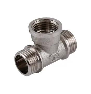 Тройник 1/2″ЗВЗ никелированный NT337S OPTIMUM