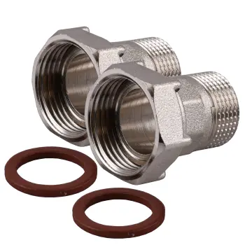Комплект штуцеров 1″х3/4″ВН никелированный NU543B OPTIMUM