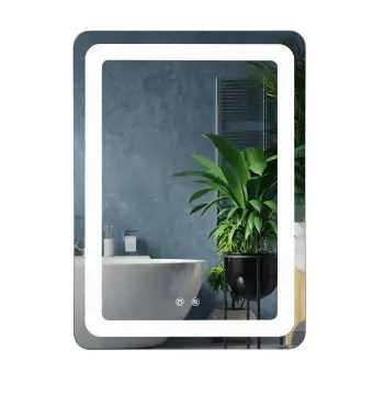 Зеркало UNIO MRR-04 SQR-RA-S/H 600 x 800 mm LED FL сенсором + подогрев