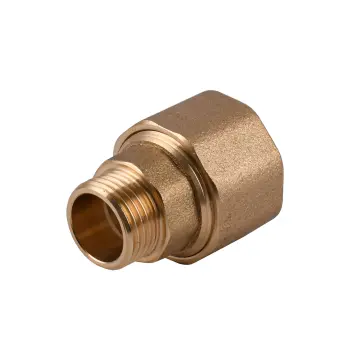 Соединение зажимное прямое для трубы Ø22мм 1/2″Н латунное LS332S OPTIMUM