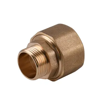 Соединение зажимное прямое для трубы Ø28мм 3/4″Н латунное LS442S OPTIMUM