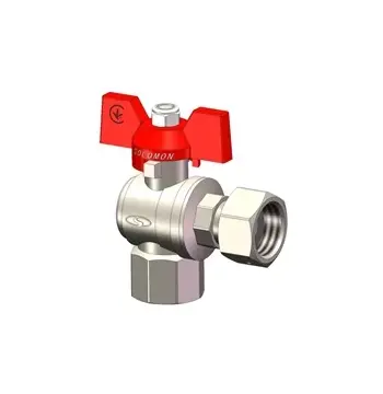 Кран кульовий кутовий з накидною гайкою SOLOMON 3/4″ ВВ PN40 (V3003-S)
