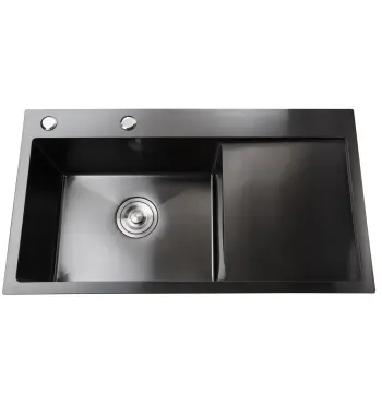 Мийка кухонна з полицею 3mm 780х430 Графіт 7843HG Mira