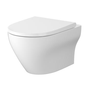 CET С201 ПІДВІСНИЙ УНІТАЗ ОВАЛЬНИЙ LARGA PRO VORTEX З ДЮРОПЛАСТОВИМ СИДІННЯМ SLIM