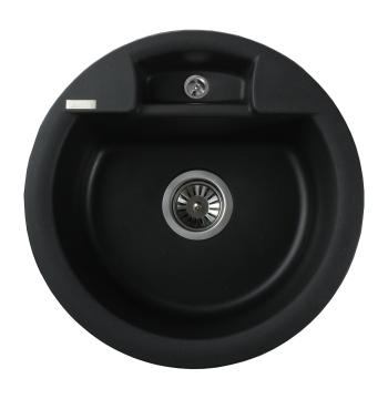 Гранітна мийка Globus Lux GURON чорний 480мм-А0002