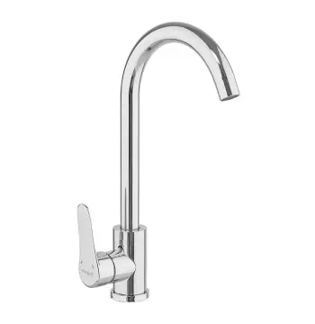 Смеситель для кухни Champion EZA-011 Chrome из нержавеющей стали с высоким поворотным изливом (CH6151)