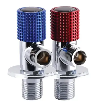 Комплект кранов (пара) для подключения сантехприборов CHAMPION VAL-12-1/2x1/2-TWIN CHROME из нерж. стали (цвет хром) (CH6568)