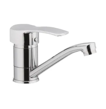 Змішувач для умивальника CRON FOCUS 004 хромований поворотний з виливом 15 см (CR0018)