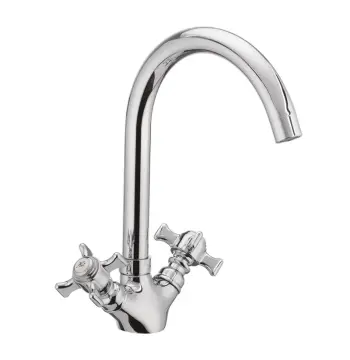 Смеситель для кухни Cron Zeus 275 хром двухвентильный с высоким поворотным изливом (CR0085)