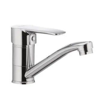 Смеситель для умывальника CRON COLUMBIA 004 хромированный с поворотным изливом 15 см (CR0196)