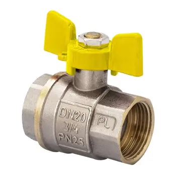 Кран кульовий FERRO PL 3/4" ГГМ газ art. 602 (латуна куля) (FE0560)