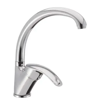 Смеситель для кухни Haiba Mars 011 латунный хром с высоким поворотным изливом (HB0264)