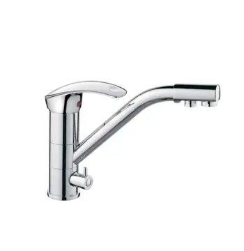 Смеситель для кухни Haiba Mars 021 латунный хром с выходом для питьевой воды HB0267 (HB0267)