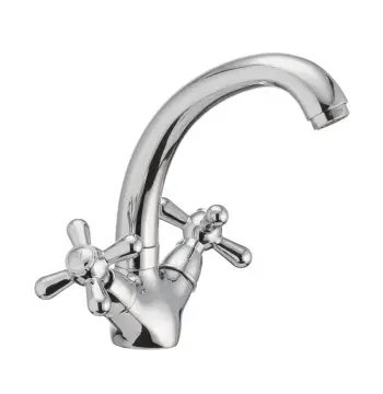 Смеситель для умывальника Haiba Dominox 272 латунный хромированный двухвентильный (HB0942)