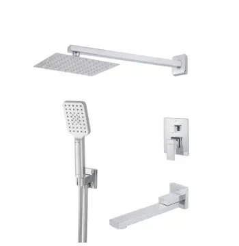 Встраиваемая HB3951 душевая система Haiba Kubus 009 латунная хромированная с изливом на 3 режима (HB3951)