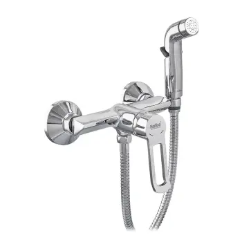 Смеситель для гигиенического душа Haiba Adel 024 латунный хромированный с лейкой и шлангом (HB3980)