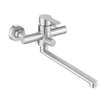 Смеситель для ванны Haiba DAX-006 EURO из нержавеющей стали SUS304 с длинным поворотным изливом (HB9612)
