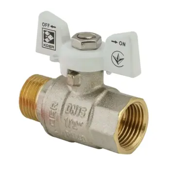 Кран кульовий KOER 1/2" ГШМ (KR.218.W) білий (KR0182)