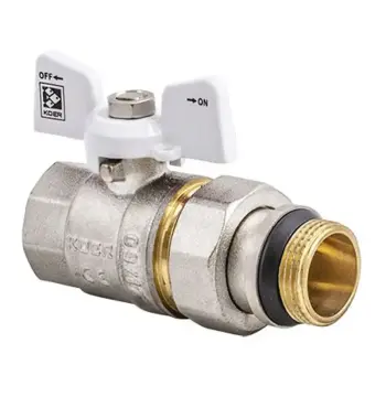 Кран с американкой 3/4" "антипротечка" (Koer KR.227.W-Gi) белый (KR0192)