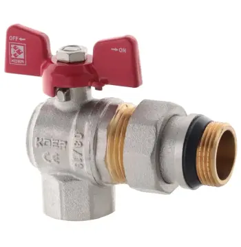 Кран з американкою 1/2" "антіпротечка"(Koer KR.228-Gi) кутовий (KR0196)