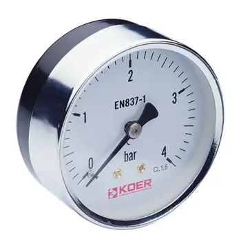 Манометр аксиальный (KOER KM.611A) (0-4 bar), D 63мм, 1/4'' (KR0210)