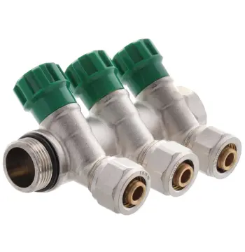 Коллектор теплого пола с фитингом Koer KR.1123-3 3/4”x3 ways (KR2830)