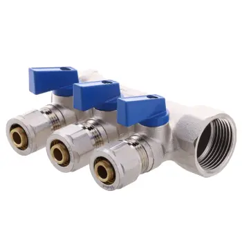 Коллектор теплого пола с фитингом Koer KR.1126-3 1”x3 ways (KR2839)