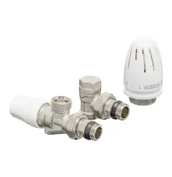 Комплект для підключення радіатора Koer SET-16 - 1/2"x3/4" (осьовий) з термоголовкою ЗЗ (KR3179)