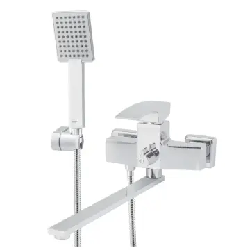 Смеситель для ванны KOER KB-42007-01 латунный хромированный с длинным поворотным изливом (KR3456)