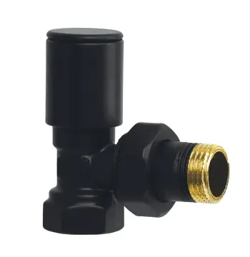 Кран для полотенцесушителя угловой Koer KR.531-2.Black - 1/2" ЦЕНА ЗА 1 ШТ. (KR4714)