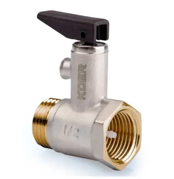 Запобіжний клапан для бойлера Koer KR.1046.K - 1/2” 6BAR (з ручкою) (KR4764)