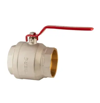 Кран кульовий Koer KR.214 - 4" FF ГГВ (ручка "важіль" червона) (KR4952)