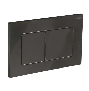 Панель смыва KOER KT-0602-16 240x160x10mm пластиковая, кнопка квадратная (цвет черный глянцевый) (KR5182)