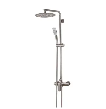 Душевая колонна со смесителем Koer KB-52028-07 латунная графитового цвета на 2 режима (KR5312)
