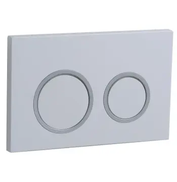 Панель смыва KOER KT-0605-03 220x140x12mm пластиковая, кнопка круглая (цвет белый) (KR5316)