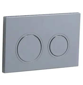 Панель смыва KOER KT-0605-01 220x140x12mm пластиковая, кнопка круглая (цвет хром) (KR5317)
