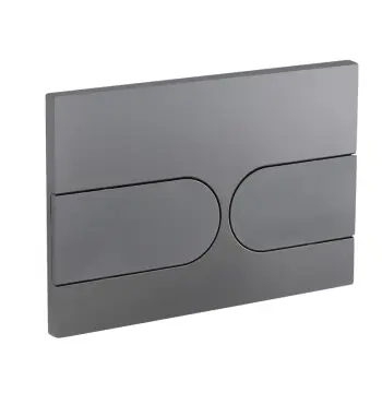 Панель смыва KOER KT-0604-07 240x160x10mm пластиковая, кнопка округленная (цвет графит) (KR5325)