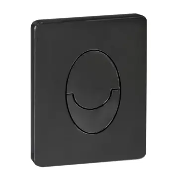 Панель смыва KOER KT-0606-05 157x198x3mm пластиковая, кнопка округленная (цвет черный матовый) (KR5343)
