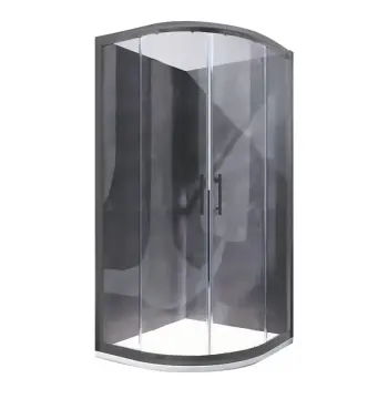 Душова кабіна без піддону Koer SR SC04-90x90x195-TR-07 прозоре скло Easy Clean 5мм, графіт (KR5362)