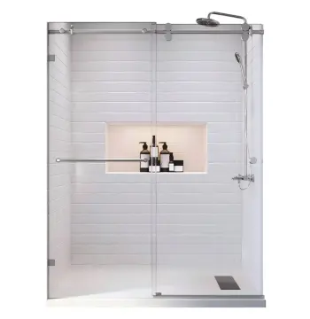 Дверь в нишу Koer SR SD06-120x220-TR-01 прозрачное стекло Easy Clean 8мм, хром (KR5367)