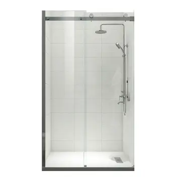 Дверь в нишу Koer SR SD01-120x200-TR-07 прозрачное стекло Easy Clean 8мм, графит (KR5378)