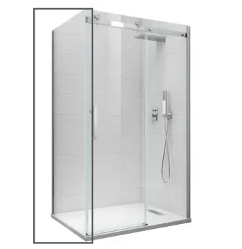 Боковая стенка для кабины Koer SR SW01-90x200-TR-01 прозрачное стекло Easy Clean 8мм, хром (KR5381)