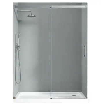 Дверь в нишу Koer SR SD02-120x200-TR-01 прозрачное стекло Easy Clean 8мм, хром (KR5384)